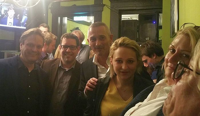 Wahlparty der Freien Demokraten im Goldenen Schwan in Aachen