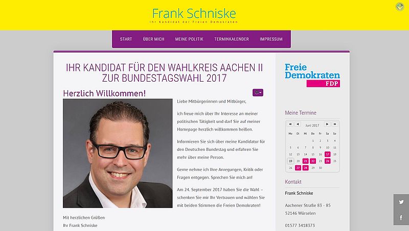 Homepage von Frank Schniske ist online